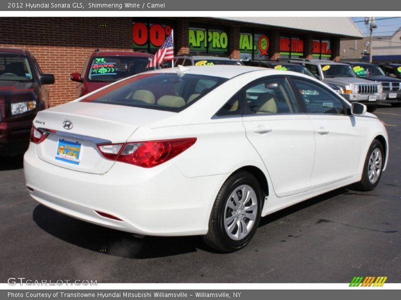 Shimmering White / Camel 2012 Hyundai Sonata GLS