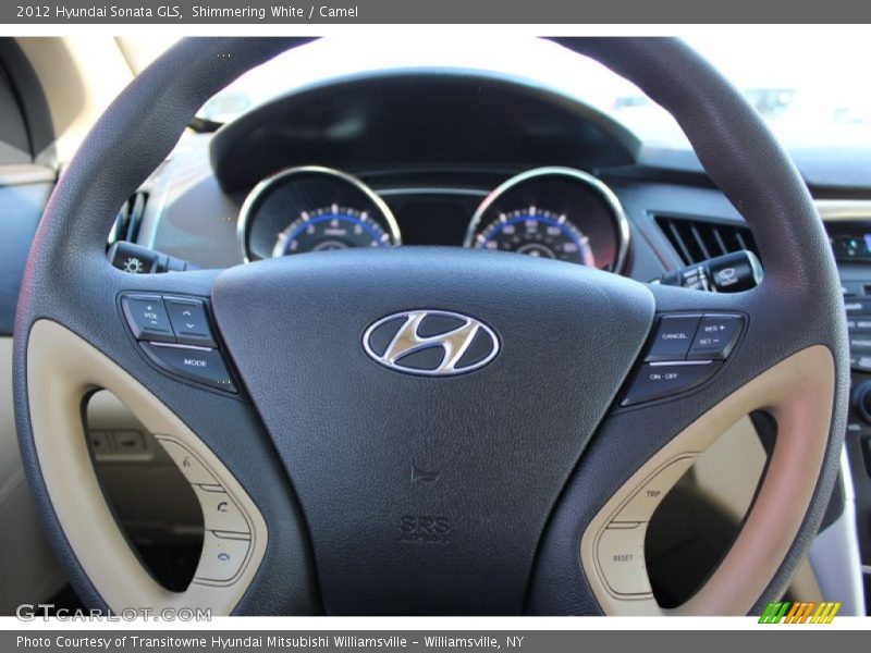 Shimmering White / Camel 2012 Hyundai Sonata GLS