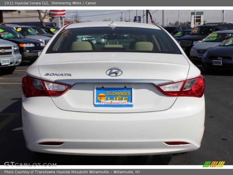 Shimmering White / Camel 2012 Hyundai Sonata GLS