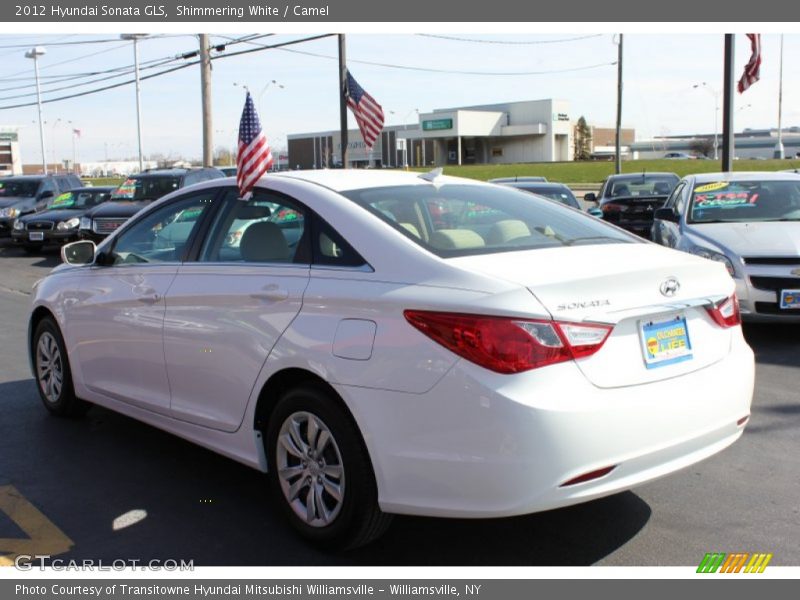 Shimmering White / Camel 2012 Hyundai Sonata GLS