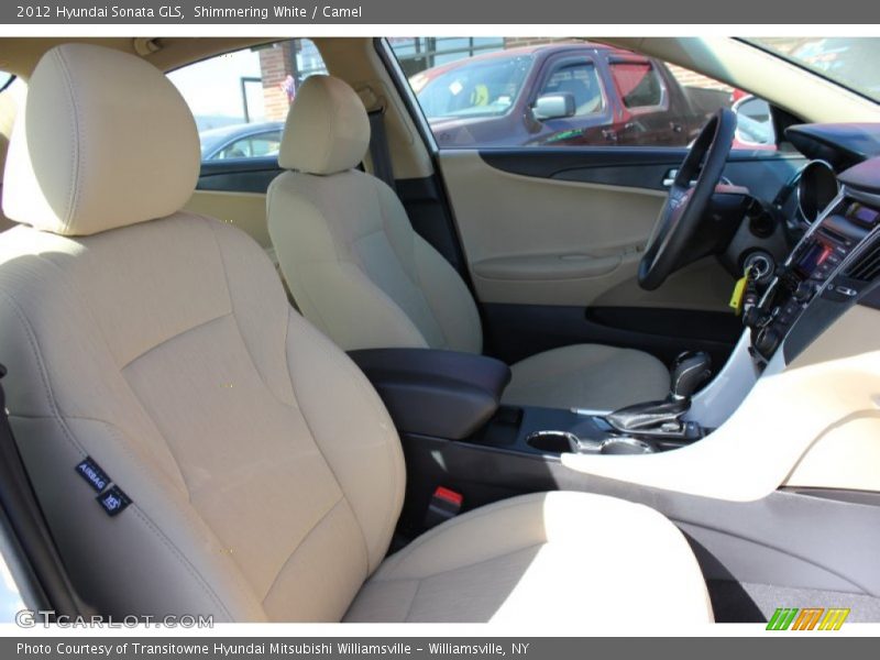 Shimmering White / Camel 2012 Hyundai Sonata GLS