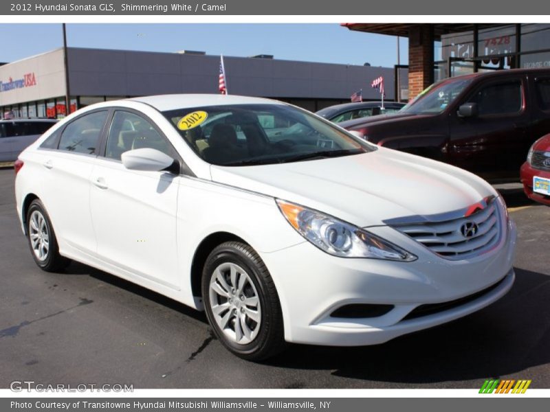 Shimmering White / Camel 2012 Hyundai Sonata GLS