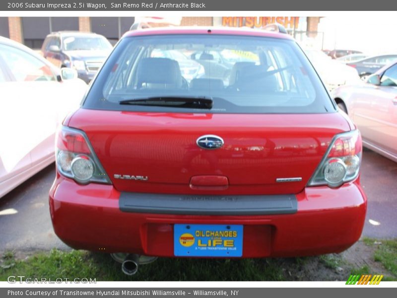 San Remo Red / Anthracite Black 2006 Subaru Impreza 2.5i Wagon
