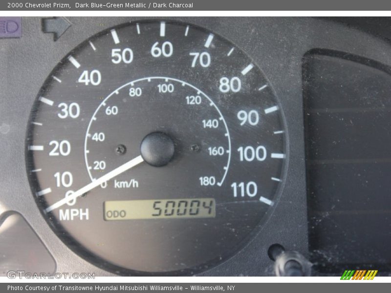 Dark Blue-Green Metallic / Dark Charcoal 2000 Chevrolet Prizm