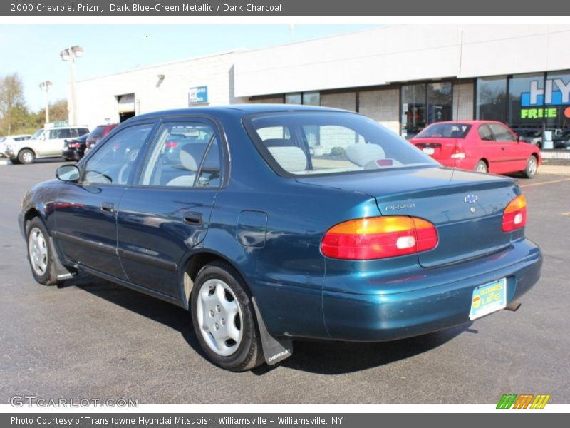 Dark Blue-Green Metallic / Dark Charcoal 2000 Chevrolet Prizm