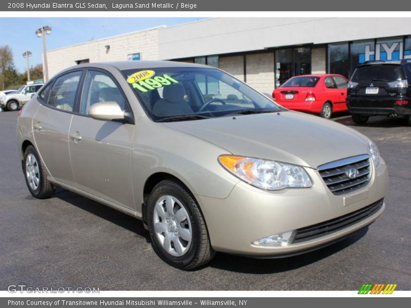 Laguna Sand Metallic / Beige 2008 Hyundai Elantra GLS Sedan