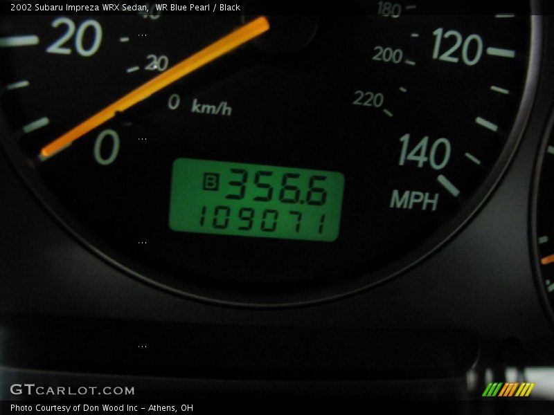 WR Blue Pearl / Black 2002 Subaru Impreza WRX Sedan