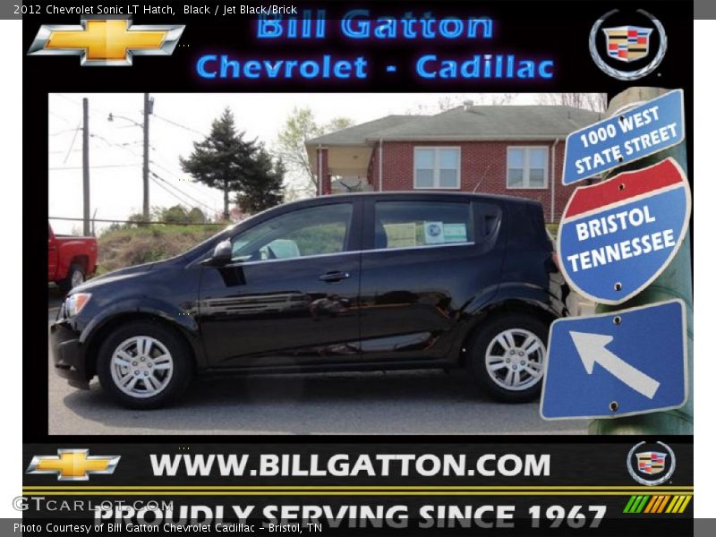 Black / Jet Black/Brick 2012 Chevrolet Sonic LT Hatch