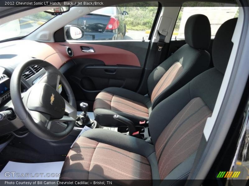  2012 Sonic LT Hatch Jet Black/Brick Interior