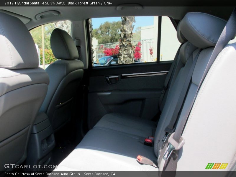 Black Forest Green / Gray 2012 Hyundai Santa Fe SE V6 AWD