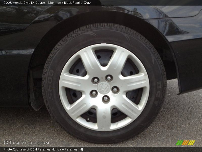 Nighthawk Black Pearl / Gray 2008 Honda Civic LX Coupe