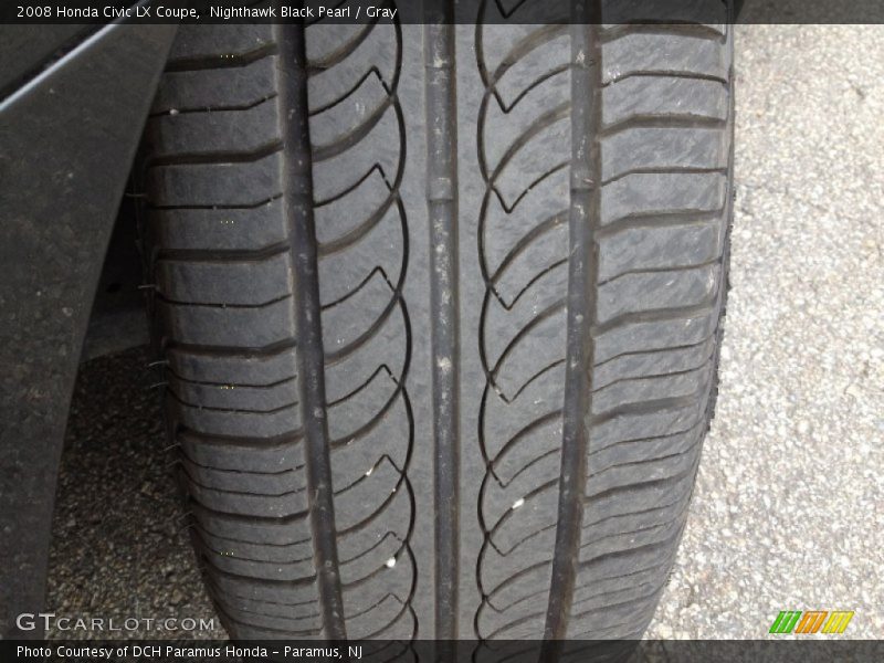 Nighthawk Black Pearl / Gray 2008 Honda Civic LX Coupe