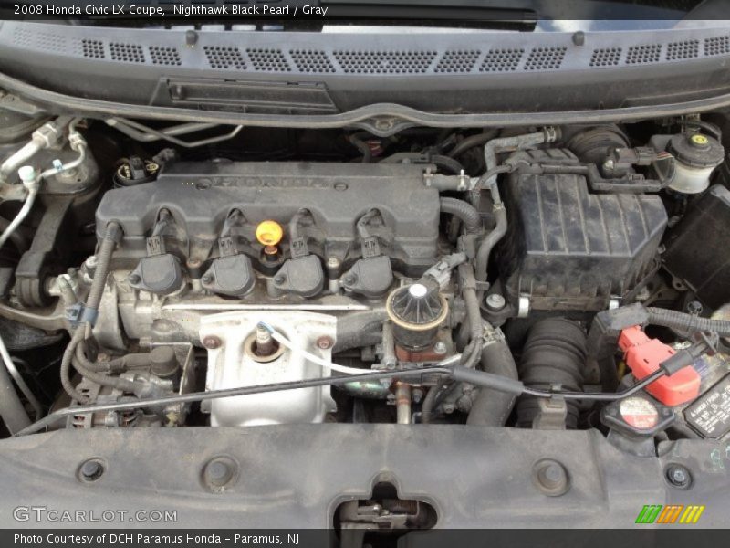 Nighthawk Black Pearl / Gray 2008 Honda Civic LX Coupe