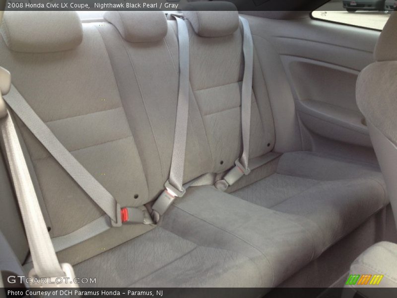 Nighthawk Black Pearl / Gray 2008 Honda Civic LX Coupe
