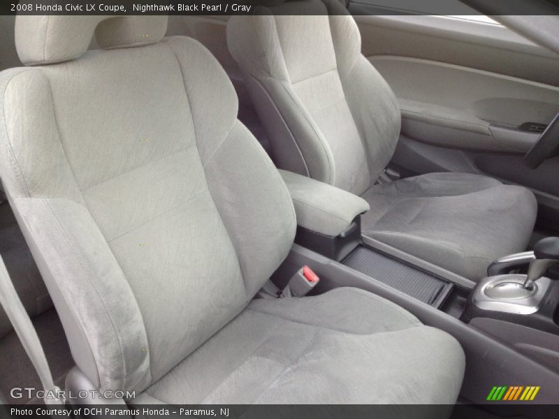 Nighthawk Black Pearl / Gray 2008 Honda Civic LX Coupe