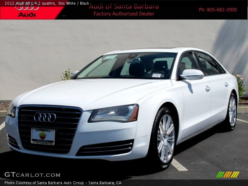 Ibis White / Black 2012 Audi A8 L 4.2 quattro