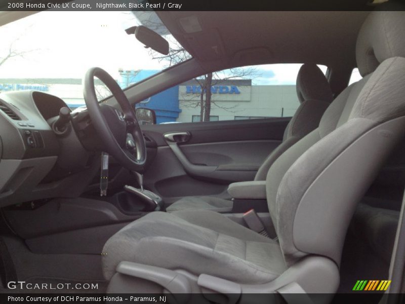 Nighthawk Black Pearl / Gray 2008 Honda Civic LX Coupe