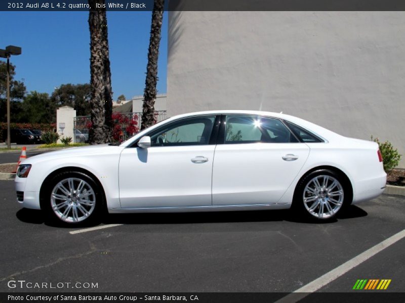 Ibis White / Black 2012 Audi A8 L 4.2 quattro