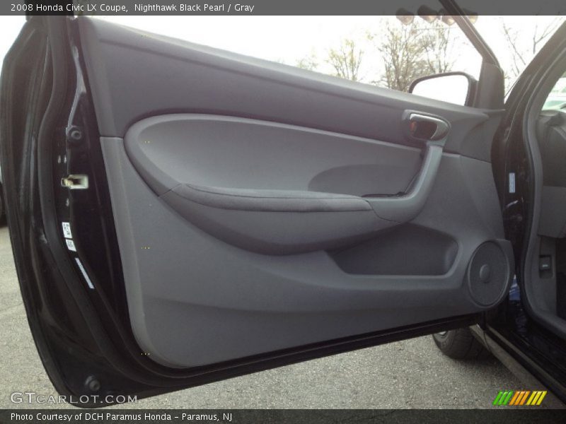 Nighthawk Black Pearl / Gray 2008 Honda Civic LX Coupe