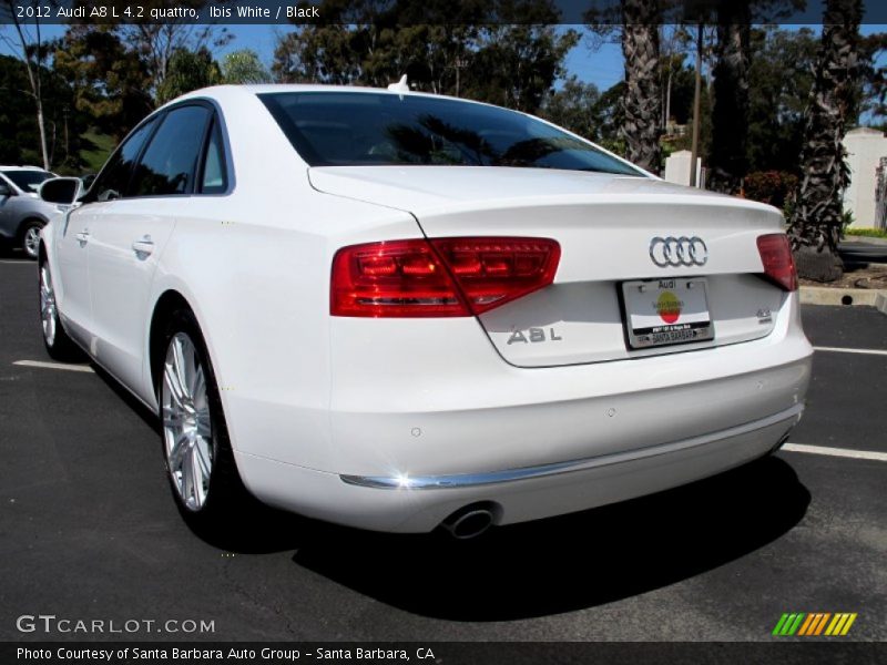 Ibis White / Black 2012 Audi A8 L 4.2 quattro