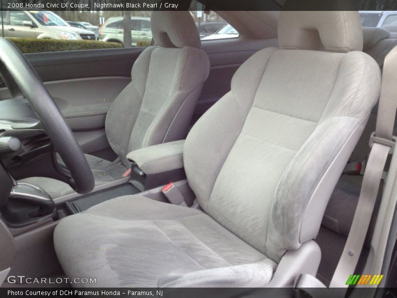 Nighthawk Black Pearl / Gray 2008 Honda Civic LX Coupe