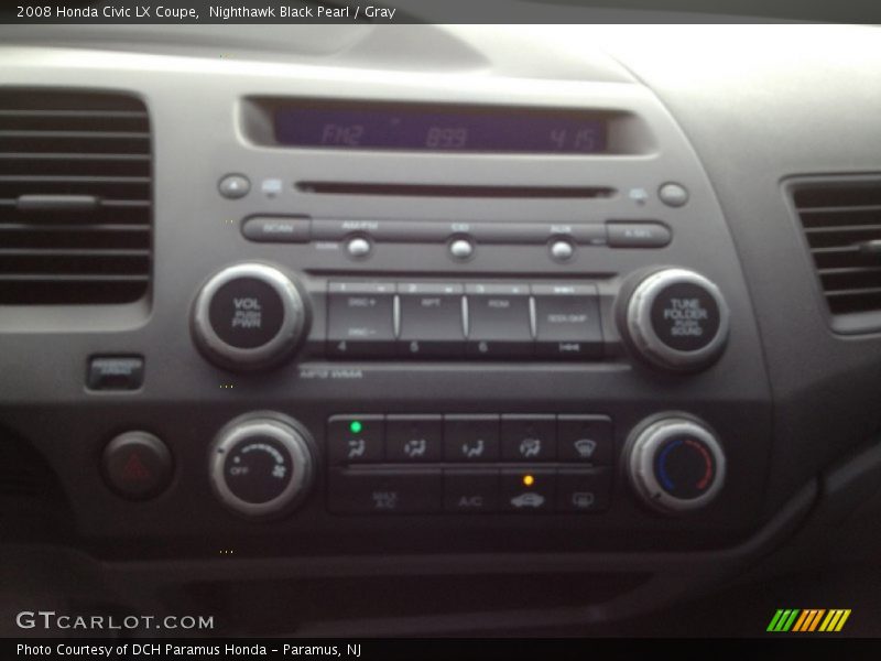 Nighthawk Black Pearl / Gray 2008 Honda Civic LX Coupe
