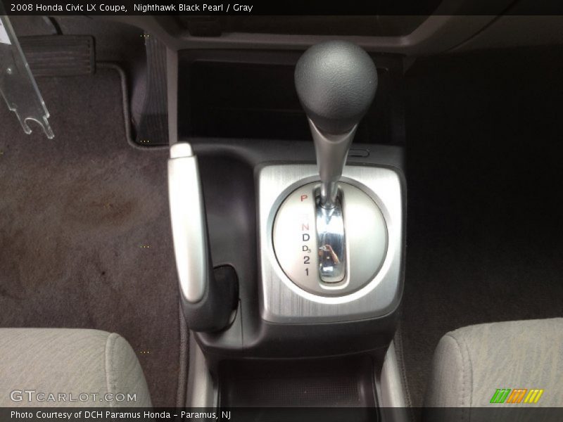 Nighthawk Black Pearl / Gray 2008 Honda Civic LX Coupe
