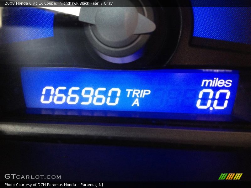 Nighthawk Black Pearl / Gray 2008 Honda Civic LX Coupe