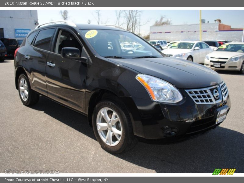 Wicked Black / Black 2010 Nissan Rogue SL AWD