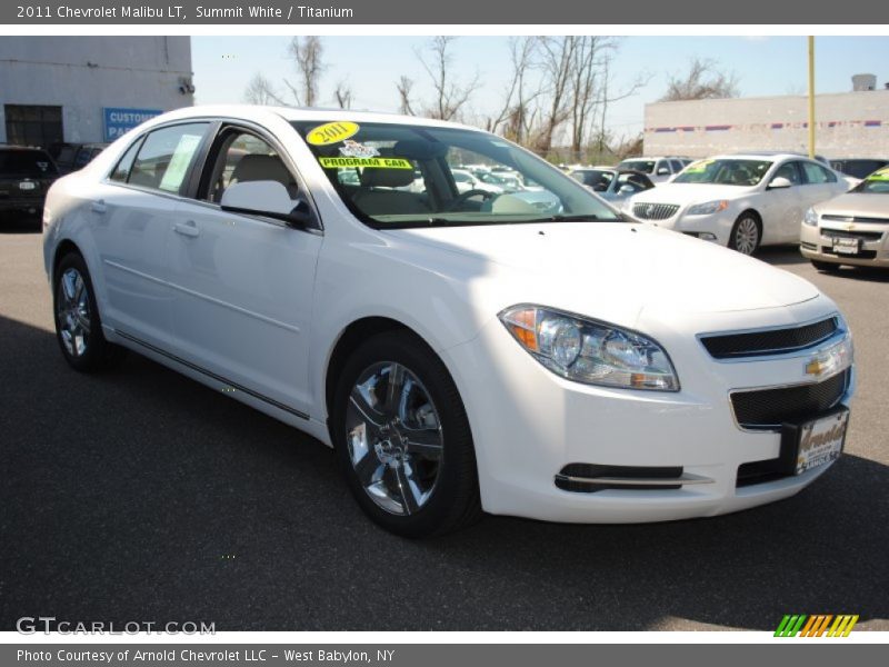 Summit White / Titanium 2011 Chevrolet Malibu LT