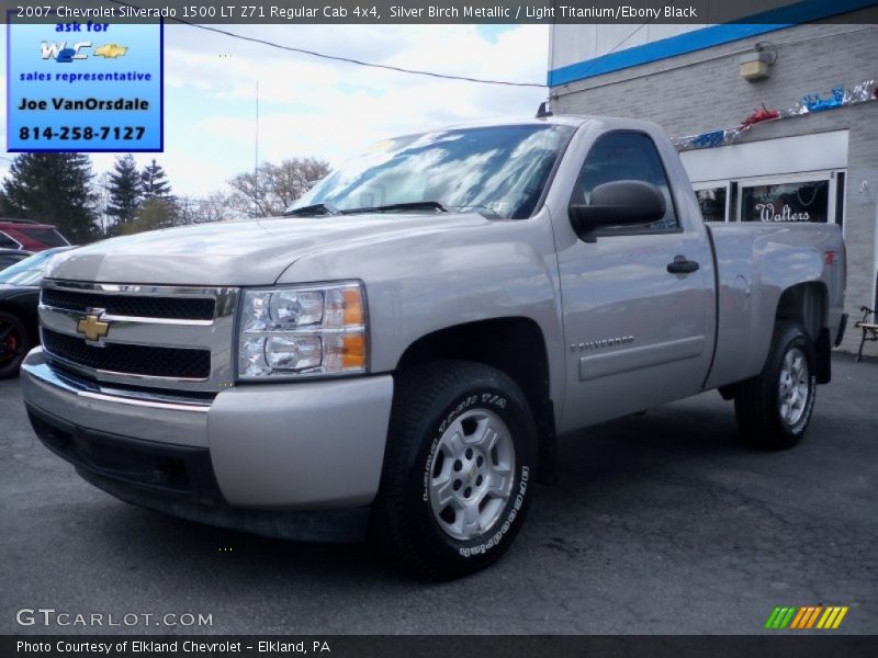 Silver Birch Metallic / Light Titanium/Ebony Black 2007 Chevrolet Silverado 1500 LT Z71 Regular Cab 4x4