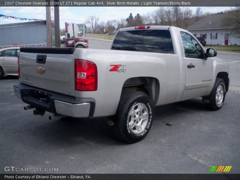 Silver Birch Metallic / Light Titanium/Ebony Black 2007 Chevrolet Silverado 1500 LT Z71 Regular Cab 4x4