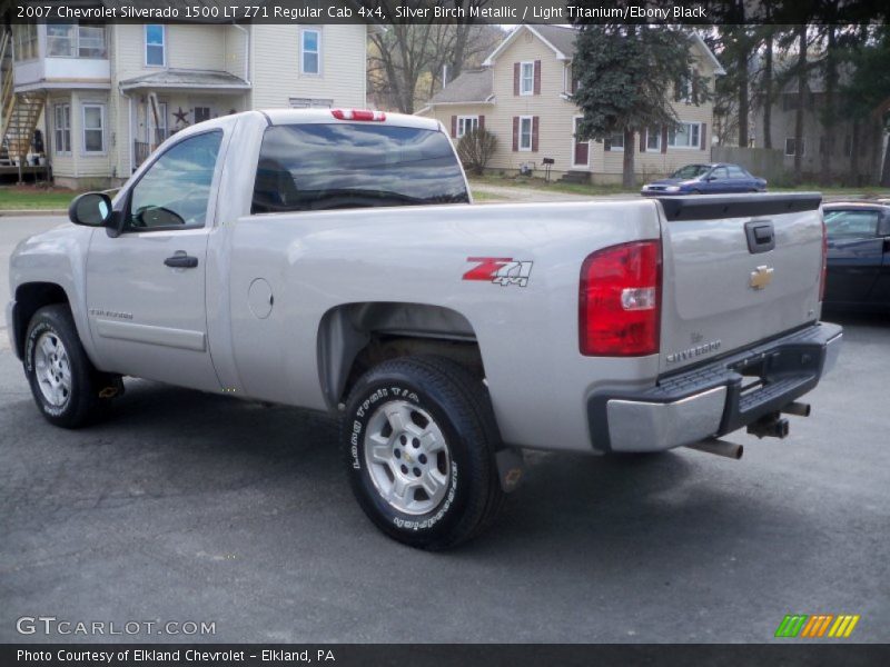 Silver Birch Metallic / Light Titanium/Ebony Black 2007 Chevrolet Silverado 1500 LT Z71 Regular Cab 4x4