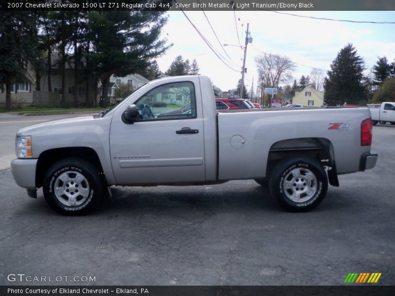 Silver Birch Metallic / Light Titanium/Ebony Black 2007 Chevrolet Silverado 1500 LT Z71 Regular Cab 4x4