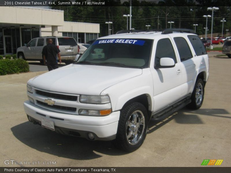 Summit White / Tan/Neutral 2001 Chevrolet Tahoe LT 4x4