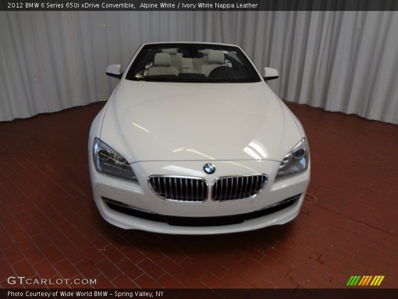 Alpine White / Ivory White Nappa Leather 2012 BMW 6 Series 650i xDrive Convertible