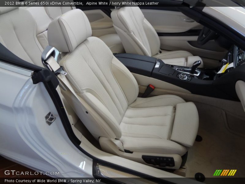 Alpine White / Ivory White Nappa Leather 2012 BMW 6 Series 650i xDrive Convertible