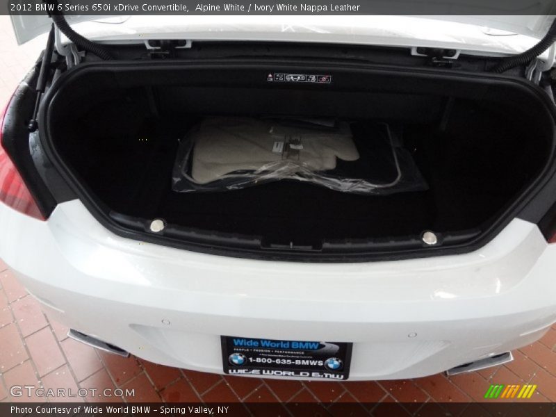 Alpine White / Ivory White Nappa Leather 2012 BMW 6 Series 650i xDrive Convertible