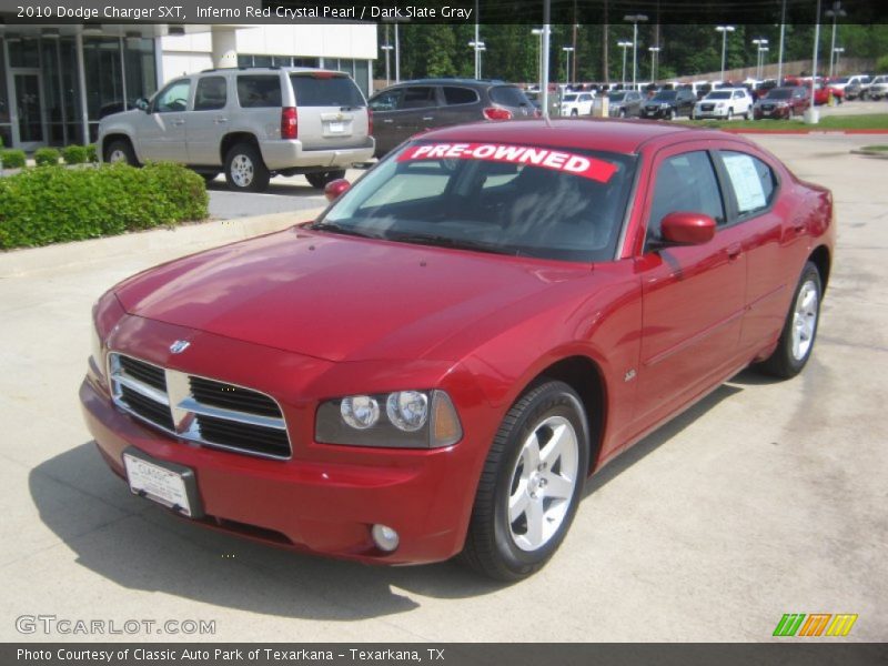 Inferno Red Crystal Pearl / Dark Slate Gray 2010 Dodge Charger SXT