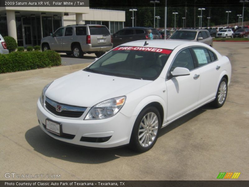 Polar White / Tan 2009 Saturn Aura XR V6