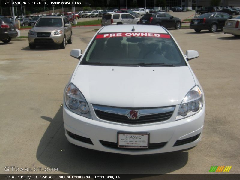 Polar White / Tan 2009 Saturn Aura XR V6