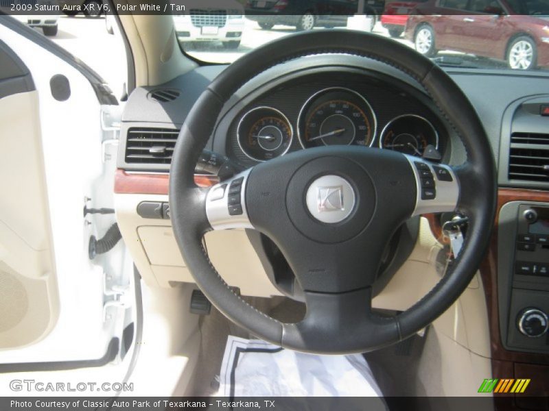 Polar White / Tan 2009 Saturn Aura XR V6