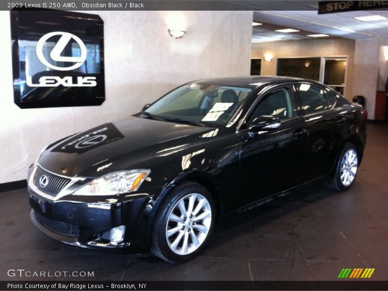 Obsidian Black / Black 2009 Lexus IS 250 AWD
