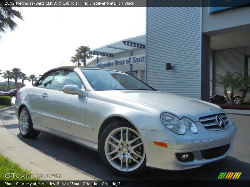 Iridium Silver Metallic / Black 2009 Mercedes-Benz CLK 350 Cabriolet