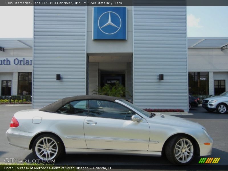 Iridium Silver Metallic / Black 2009 Mercedes-Benz CLK 350 Cabriolet