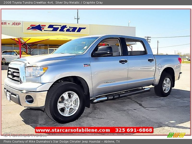 Silver Sky Metallic / Graphite Gray 2008 Toyota Tundra CrewMax 4x4