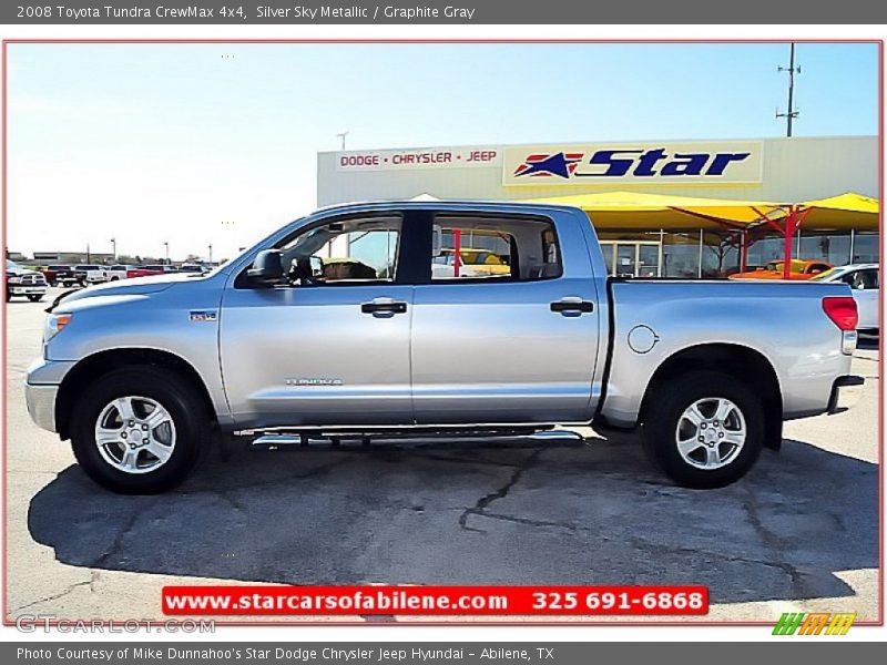 Silver Sky Metallic / Graphite Gray 2008 Toyota Tundra CrewMax 4x4