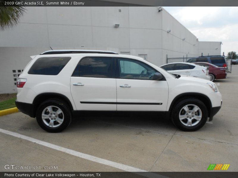 Summit White / Ebony 2009 GMC Acadia SLE