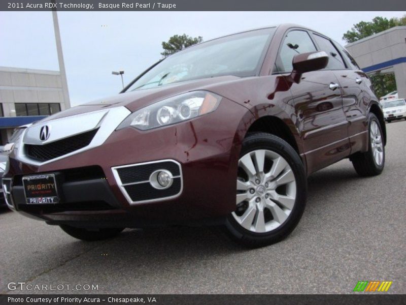 Basque Red Pearl / Taupe 2011 Acura RDX Technology