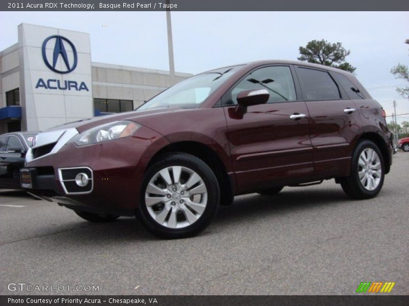 Basque Red Pearl / Taupe 2011 Acura RDX Technology